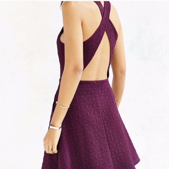 Deep purple silence and noise mini dress - Picture 4 of 5